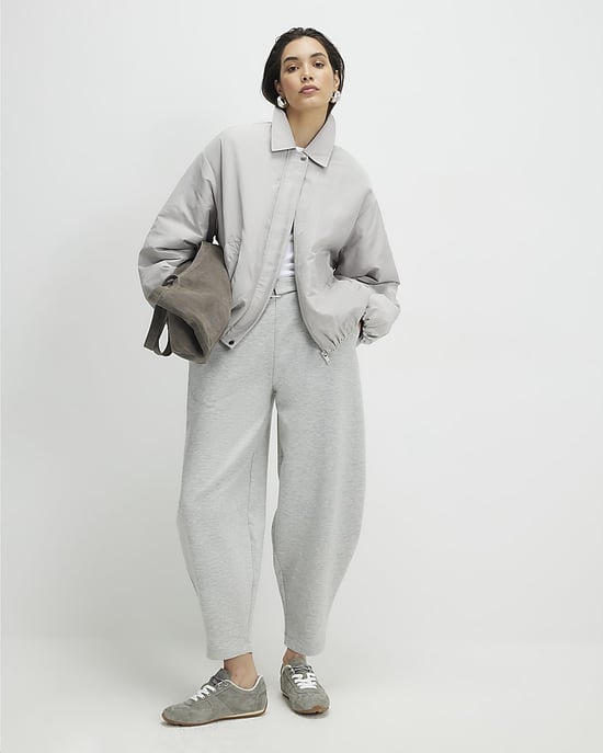 River Island Womens Jacket Grey Collared Bubble Hem - Image 2