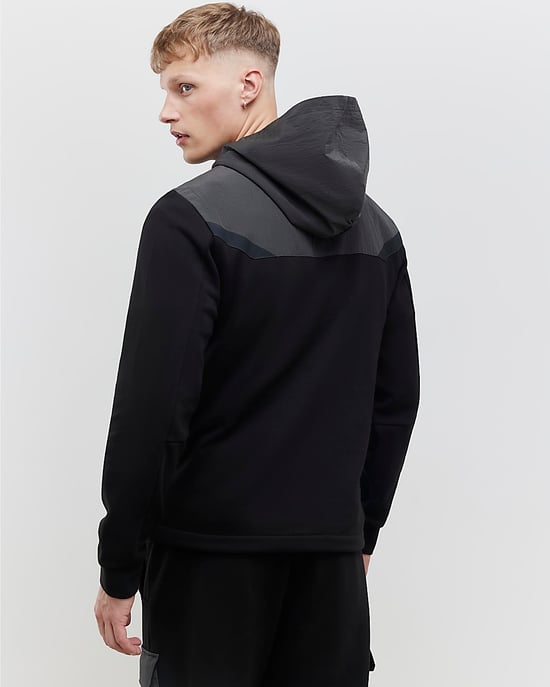 River Island Mens Hoodie Black Regular Fit Luminis Badge - Image 3