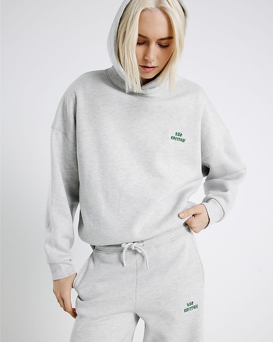 River Island Womens Hoodie Grey RVR Edition Back Print - Image 1