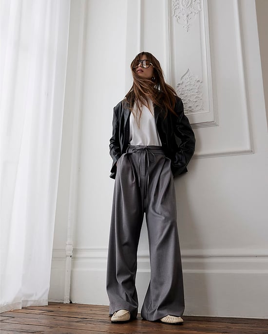 River Island Womens Trousers Grey Tie Front High Waisted Trouser - Image 4