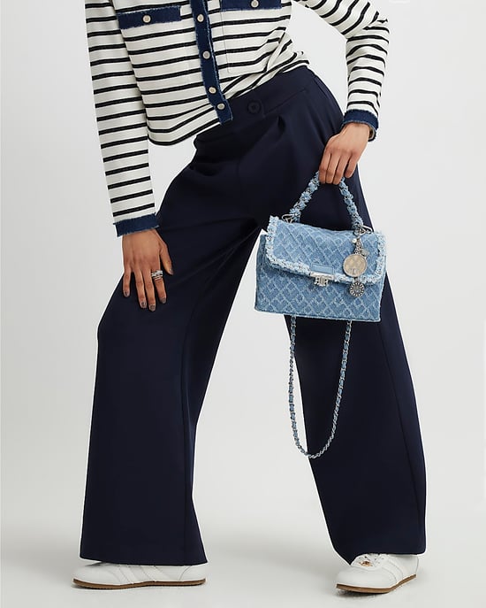 River Island Womens Wide Leg Trousers Navy Tailored - Image 2