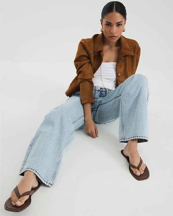 River Island Womens Straight Jeans Petite Blue High Rise Relaxed - Image 2