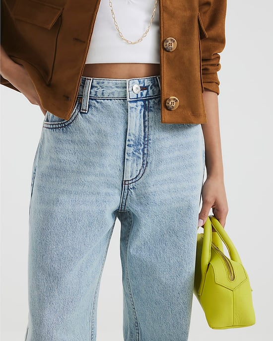 River Island Womens Straight Jeans Petite Blue High Rise Relaxed - Image 4