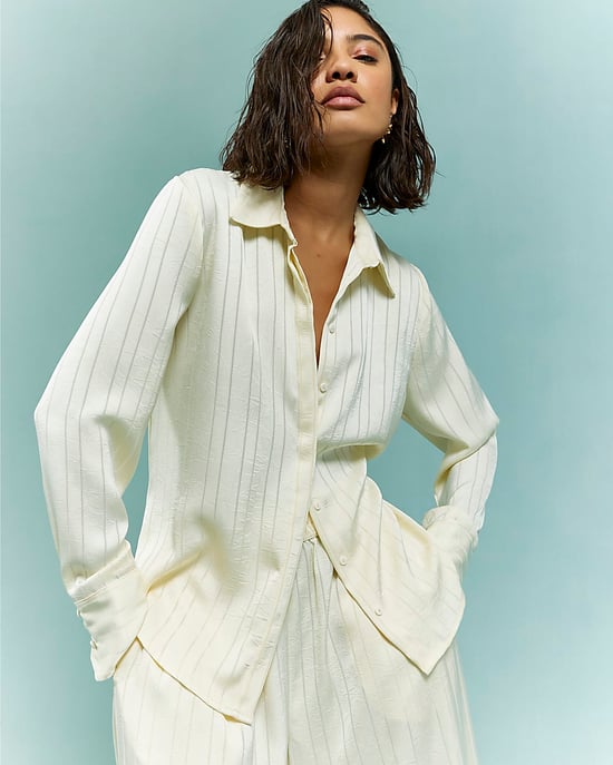 River Island Womens Blouse Cream Stripe Collared - Image 5
