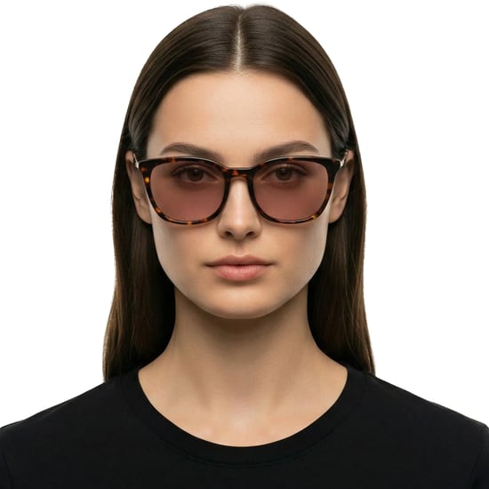 Women's Square Sunglasses with Metal Temples DK708S N - Image 3