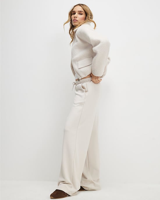 River Island Womens Jacket Cream Boiled Wool Harrington Zip - Image 3