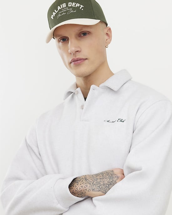 River Island Mens Polo Shirt Grey Sanctuaire Club - Image 3