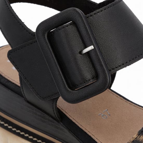 Remonte D2l53-03 Womens Wedge Sandals Black - Image 3