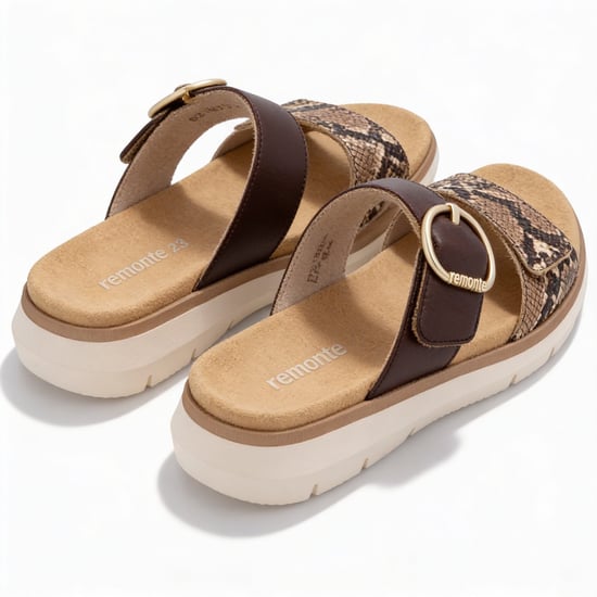 Remonte D2k57 Womens Cross Strap Sandals Brown - Image 4