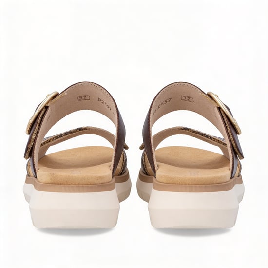 Remonte D2k57 Womens Cross Strap Sandals Brown - Image 5