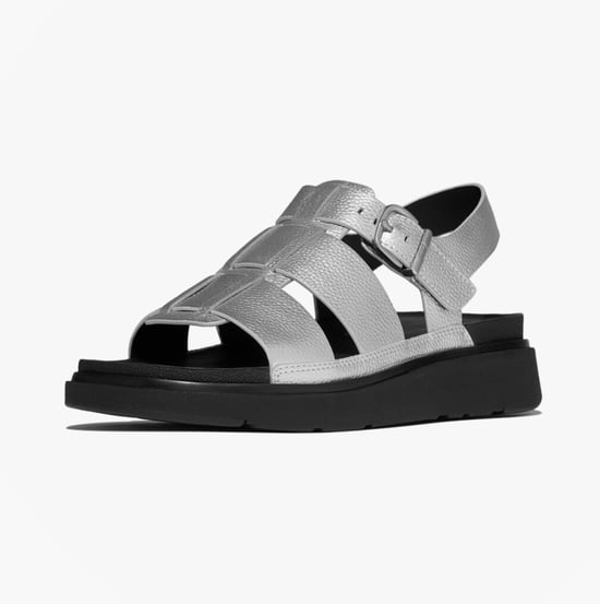 Fitflop Gen-ff Tumbled Womens Ankle Strap Sandals Silver - Image 4