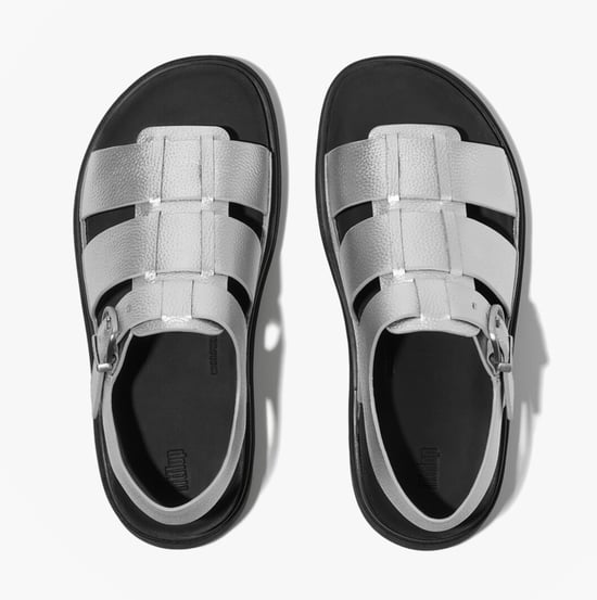 Fitflop Gen-ff Tumbled Womens Ankle Strap Sandals Silver - Image 6