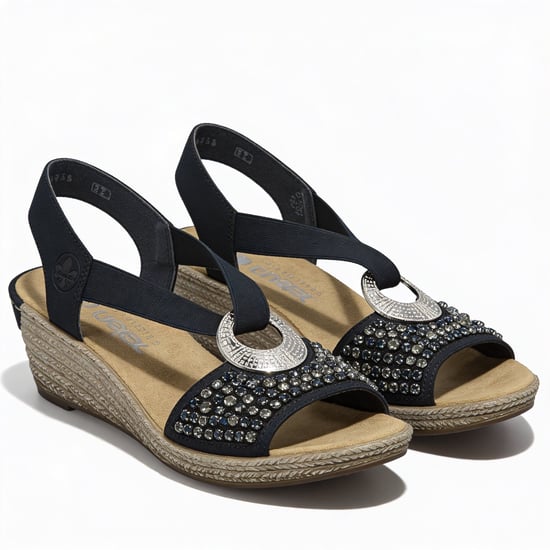 Rieker 62451-14 Womens Slingback Sandals Blue - Image 2
