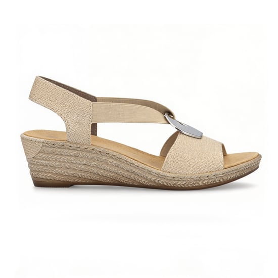 Rieker 624h6-93 Womens Slingback Sandals Beige Floral - Image 1
