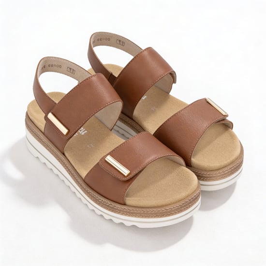 Remonte D0q59 Womens Ankle Strap Sandals Brown - Image 3