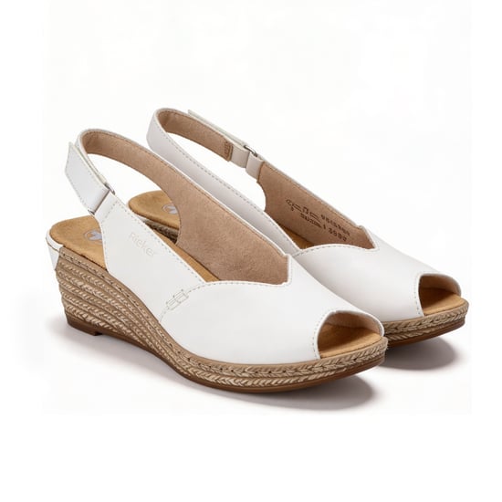 Rieker 62462-80 Womens Slingback Sandals White - Image 2