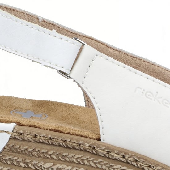 Rieker 62462-80 Womens Slingback Sandals White - Image 4