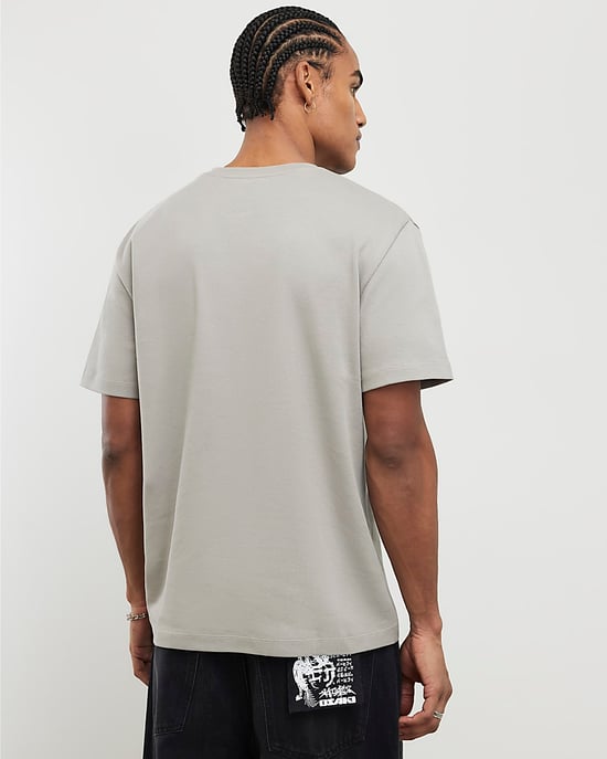 River Island Mens 8 T-Shirt Beige Regular Fit - Image 3