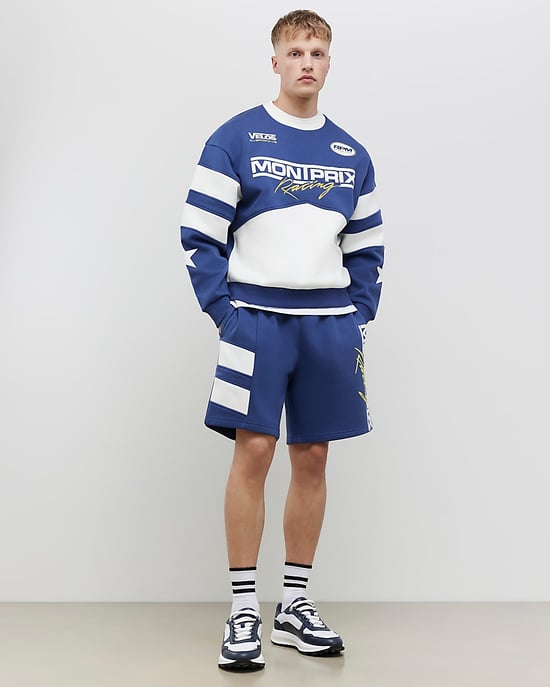 River Island Mens Sweatshirt Blue Oversized Fit Mont Prix - Image 4
