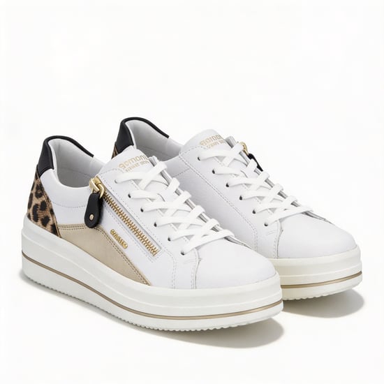 Remonte D1c01-85 Womens Casual Trainers White - Image 3