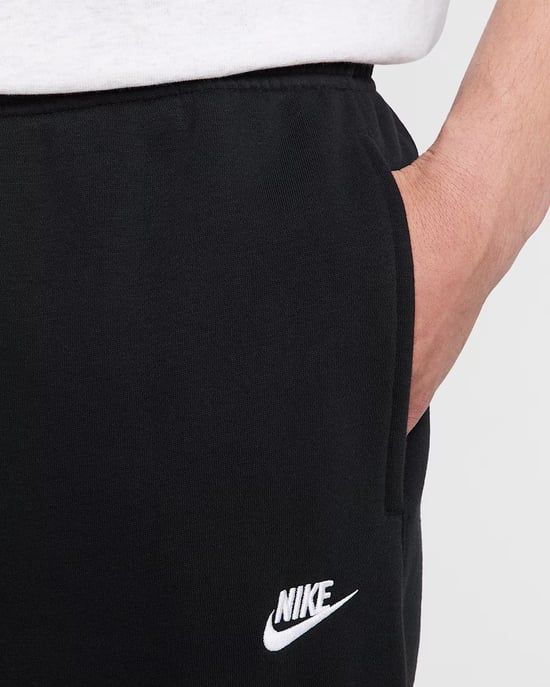 Nike Mens BB Club Fleece Joggers Black Cuffed - Image 4