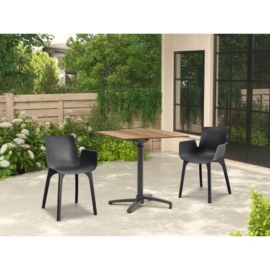 SenS-Line julia hpl bistro tafel 70x70cm houtkleur - Image 3