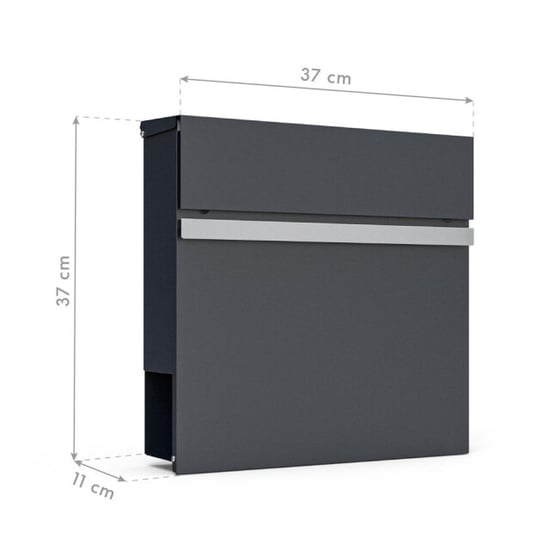 Westmann Brixa c wandbrievenbus met krantenvak met slot - - Image 2