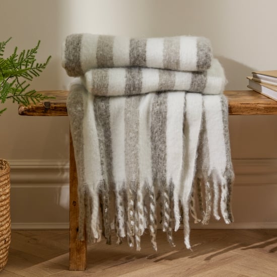 Wylder Beechwood 100% Cotton Woven Stripe Throw - Image 1