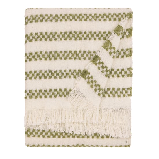 HOEM Clyne Striped Tasselled Throw - Image 1