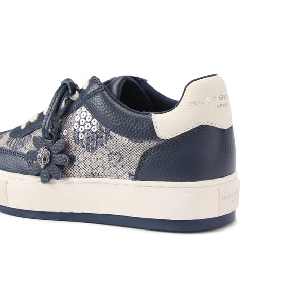 Kurt Geiger London Suede Fabric Monogram Flatform Sneakers - Image 2