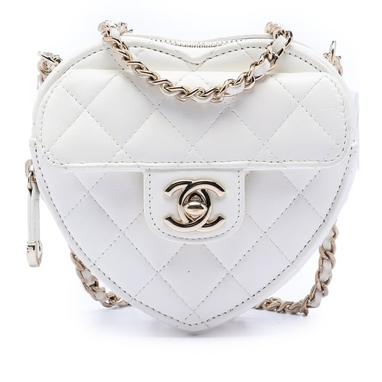 Pre-owned Mini Lambskin Cc In Love Heart Crossbody - Image 1