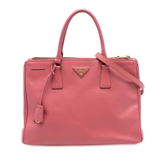 Pre-owned Medium Saffiano Lux Galleria Double Zip Satchel - Image 1