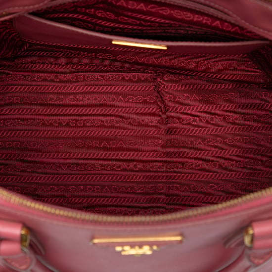 Pre-owned Medium Saffiano Lux Galleria Double Zip Satchel - Image 4