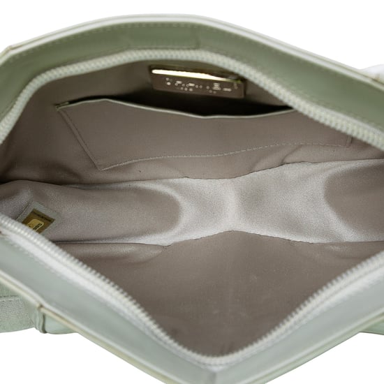Tweedehands Pareloverse Lamsleer Midnight Swim Pols Clutch - Image 5
