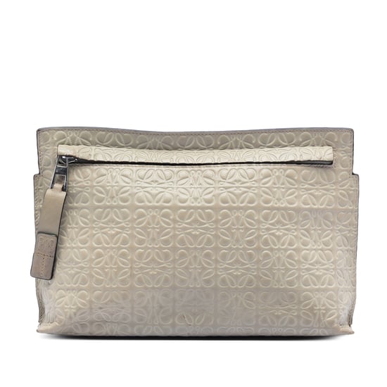 Begagnad Prägling Kalvskinn Anagram Repeat T Clutch - Image 1
