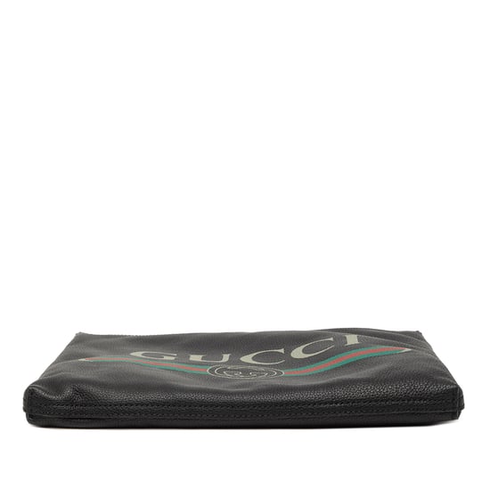 Pre-owned Medium Leather Logo Portfolio Clutch - Image 3