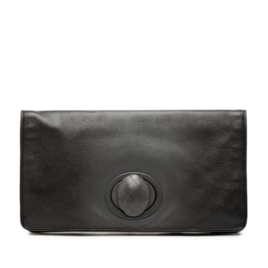 Pre-owned Leather Turn Lock Clutch - Image 1