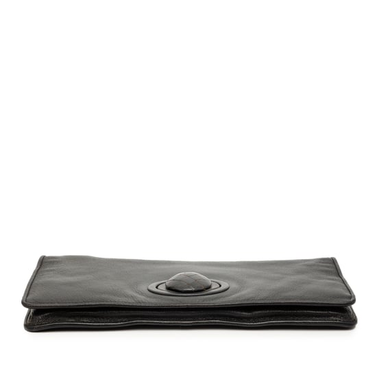 Pre-owned Leather Turn Lock Clutch - Image 3