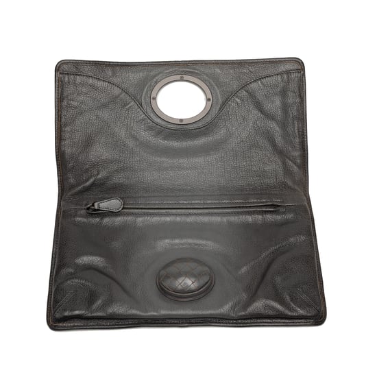 Pre-owned Leather Turn Lock Clutch - Image 4