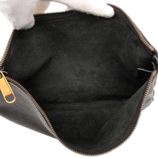 Begagnad Medium Läder Logo Portfolio Clutch - Image 4