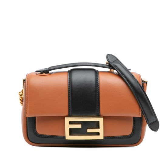 Tweedehands Mini Bicolor Nappa Apolo Chain Baguette Schoudertas - Image 1