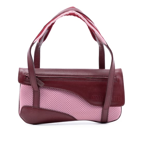Pre-owned Leather Trimmed Mesh Handbag - Image 1