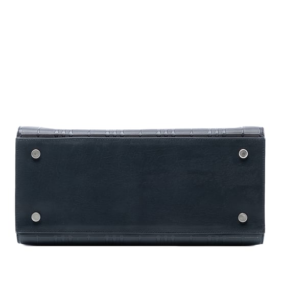 Pre-owned House Check Embossed Leather Handbag - Image 3