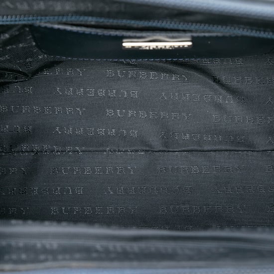 Pre-owned House Check Embossed Leather Handbag - Image 4