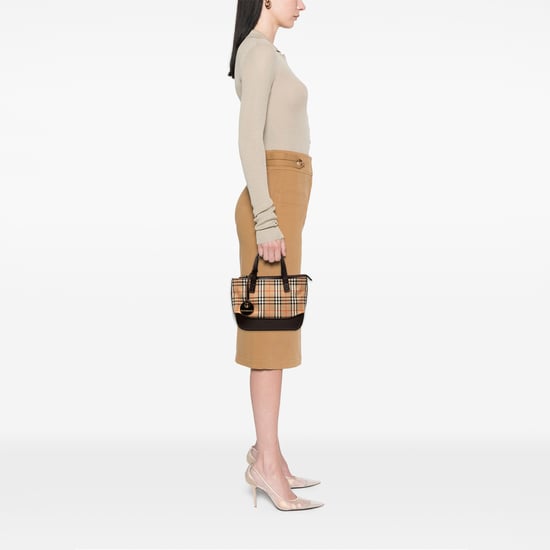 Pre-owned Haymarket Check Canvas Handbag - Image 6