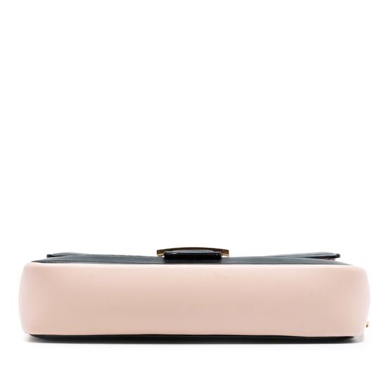 Tweedehands Bicolor Leren Ketting Midi Baguette - Image 3