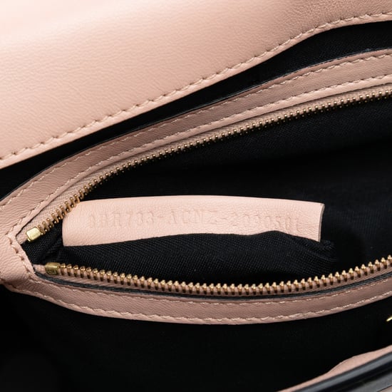 Tweedehands Bicolor Leren Ketting Midi Baguette - Image 6