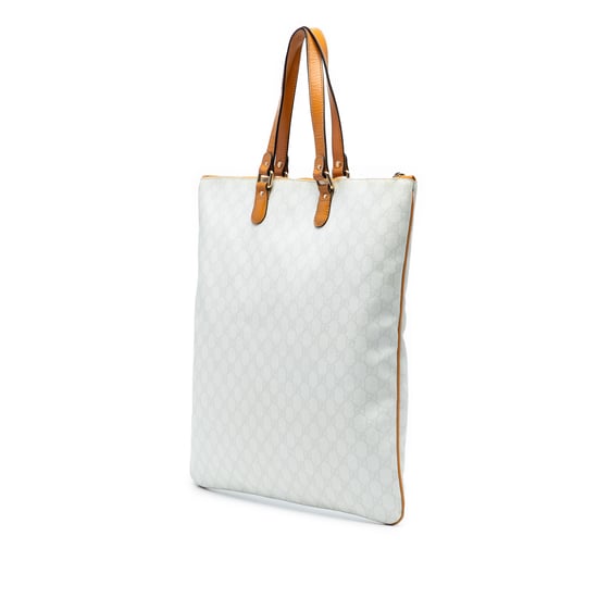 Pre-owned Gg Supreme Heritage Logo Flat Zip Tote - Image 2
