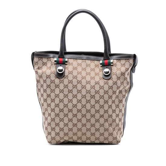 Tweedehands Medium Gg Canvas Web Wedstrijdbal Tote - Image 1