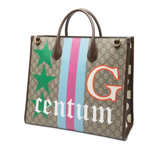 Tweedehands Medium Gg Supreme 100 Centum Jubileum Kalfsleer Retro Interlocking G Tote - Image 2